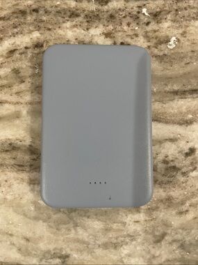 Source Unknown Light Gray Portable Power Bank Charger